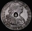 London Coins : A180 : Lot 1290 : Dollar George III Oval Countermark on Mexico City 8 Reales 1795 FM ESC 129, Bull 1852 countermark VF...