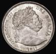 London Coins : A180 : Lot 1542 : Halfcrown 1817 Bull Head, ESC 616, Bull 2090, UNC or near so, the obverse with some contact marks, g...