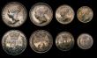 London Coins : A180 : Lot 1604 : Maundy Set 1871 ESC 2483, Bull 3523, comprising Fourpence EF cleaned, Threepence GEF lightly toned, ...