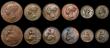 London Coins : A180 : Lot 2155 : Pennies to Farthings (6) comprising Penny 1853 Ornamental Trident, in an NGC holder and graded AU50 ...