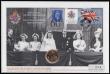 London Coins : A180 : Lot 412 : Numismatic Cover 2007 Queen Elizabeth II and Prince Philip Diamond Wedding comprising Sovereign 2007...