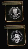 London Coins : A180 : Lot 806 : Investiture of Prince Charles as Prince of Wales 1969 (2) each 40mm diameter in silver by G. Colley,...