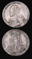 London Coins : A181 : Lot 1015 : German States - Wurzburg (2) Half Thaler 1761 GN-PB KM#A369 pleasing Fine, Three Kreuzer 1779  Death...