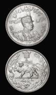 London Coins : A181 : Lot 1047 : Iran Five Rials SH1313 (1934) KM#1131 Lustrous UNC, a well struck example, 5000 Dinars (5 Krans) SH1...