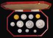 London Coins : A181 : Lot 1506 : Proof Set 1902 the short Matt Proof Set (11 coins) Sovereign to Maundy Penny, the Sovereign and Half...