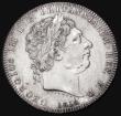 London Coins : A181 : Lot 1550 : Crown 1818 LVIII ESC 211, Bull 2005 NEF cleaned with some old thin scratches on the reverse