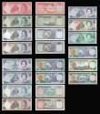 London Coins : A181 : Lot 233 : Cayman Islands $1 1974 Pick 5b A/3 prefix Fine and 1975 Pick 5c A/4 prefix Unc, $5 1971 Pick 2a Fine...