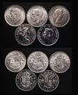 London Coins : A181 : Lot 2422 : Halfcrowns and Florins (10) comprising Halfcrowns (8) 1887 Jubilee Head NEF/EF, 1895 NEF, 1923 EF, 1...