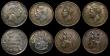 London Coins : A181 : Lot 2499 : Three Shillings to Maundy Penny (9) comprising Three Shilling Bank Token 1814, NEF the reverse with ...