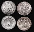 London Coins : A181 : Lot 2601 : Mexico Eight Reales (3) 1877 Mo MH Mexico City KM#377.10 Good Fine/Fine with some chopmarks, 1879 Zs...