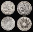 London Coins : A181 : Lot 2602 : Mexico Eight Reales (4) 1863 Zs MO, Zacatecas KM#377.13 Fine with a chopmark on the reverse, 1888 Mo...