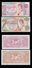 London Coins : A181 : Lot 373 : Saint Helena (5) 50p V/1 186045 Pick 5, &pound;1 A/1 337743 signature 2 (1981) Pick 9, &pound;5 (197...