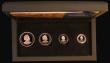 London Coins : A181 : Lot 604 : Alderney a 4-coin set 2022 struck in 22 carat gold alloyed with 2 carats of platinum, Queen Elizabet...