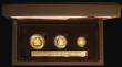 London Coins : A181 : Lot 676 : Tristan da Cunha a 3-coin set in gold 2021 HRH Prince Philip Tribute Gold Sovereign Prestige Set com...