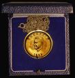 London Coins : A181 : Lot 839 : Rhodesia Independence 1965 25mm diameter in 18 carat gold, Obverse: Ian Smith portrait left RHODESIA...