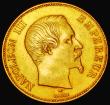 London Coins : A181 : Lot 984 : France 100 Francs Gold 1855A Paris Mint KM#786.1 GVF with some light surface marks