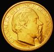 London Coins : A182 : Lot 1265 : Monaco 100 Francs Gold 1884A KM#99 EF, only 15,000 minted