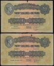 London Coins : A182 : Lot 140 : East Africa 20 Shillings KGVI at left (2) 1st July 1941 and 1st January 1952 both VG