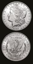 London Coins : A182 : Lot 1408 : USA One Dollar (2) 1887 Breen 5592 both Lustrous UNC