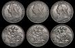London Coins : A182 : Lot 1483 : Crowns and Double Florins (6) comprising Crowns (3) 1895 LIX ESC 309, Bull 2599, Davies 514 dies 2A,...