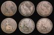 London Coins : A182 : Lot 1620 : Pennies (6) 1860 Beaded Border NVG, 1862 Freeman 39 dies 6+G VF, 1865 Freeman 50 dies 6+G, Good Fine...