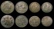 London Coins : A182 : Lot 1674 : Shillings and Sixpences (4) Shillings (2) 1787 No Hearts, No Stop over Head ESC 1218, Bull 2133 NVF/...