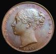 London Coins : A182 : Lot 1895 : Farthing 1841 Unbarred A's in GRATIA, CGS variety 3 UNC with a superb blue tone, slabbed and gr...