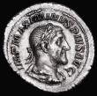 London Coins : A182 : Lot 2121 : Roman Denarius Maximininus I (235-238AD) Obverse: Bust right. Laureate, draped and cuirassed, IMP MA...