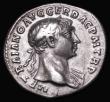 London Coins : A182 : Lot 2129 : Roman Denarius Trajan (98-117AD) struck c.107-108AD, Rome, Obverse: Laureate head right, with slight...