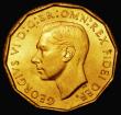 London Coins : A182 : Lot 2188 : Brass Threepence 1951 Peck 2396 UNC with practically full lustre, minor contact marks and the odd sm...