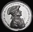 London Coins : A182 : Lot 719 : Relief of Gibraltar 1783 44mm diameter in White Metal, by J.C.Reich, Obverse: Bust right, wearing a ...
