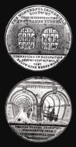 London Coins : A182 : Lot 799 : Thames Tunnel Opened 1843 38mm diameter in White Metal by J.Taylor, Birmingham, Two Entrances to the...
