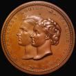 London Coins : A182 : Lot 821 : Marriage of Princess Louise to Marquis of Lorne 1871, 64mm diameter in bronze, by J.S.Wyon, Obverse:...