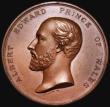 London Coins : A182 : Lot 822 : Prince of Wales undated, (struck 1872), 51mm diameter in bronze by J.S. and A.B. Wyon, Obverse: Bust...