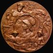 London Coins : A182 : Lot 835 : Challenger Expedition 1895 75mm diameter in cast bronze, by B. Rhind after W.S. Black, Obverse A kni...