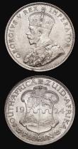 London Coins : A183 : Lot 1139 : South Africa Florins (2) 1923 KM#18 NVF cleaned and retoned with some scratches, 1924 KM#18 GVF/NEF ...