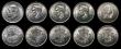 London Coins : A183 : Lot 2569 : Halfcrowns to Sixpences (9) Halfcrowns (5) 1915 EF, 1938 EF, 1944 A/UNC, 1945 UNC, 1954 UNC with som...
