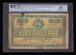 London Coins : A183 : Lot 98 : Hong Kong, The Hong Kong and Shanghai Banking Corporation 5 Dollars 1st March 1898 Pick 139 series 5...