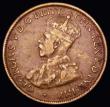 London Coins : A184 : Lot 1087 : Australia Halfpenny 1923 KM#22 Fine with some lamination flaws on either side, Very Rare, the key da...