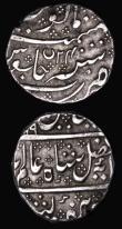 London Coins : A184 : Lot 1204 : India (2)  French India , Arcot Rupee AH1199 Year 24 KM#15 VF, India Half Rupee Ahmad Shah Bahadur A...