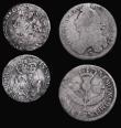 London Coins : A184 : Lot 1293 : Scotland (4) Ten Shillings James VII 1688 S.5641, Fair with some scratches, Ten Shillings 1695 S.568...