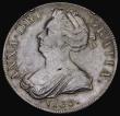 London Coins : A184 : Lot 1511 : Crown 1703 VIGO, ESC 99, Bull 1340 Good Fine with some haymarking and light adjustment lines
