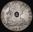 London Coins : A184 : Lot 1577 : Dollar George III Oval Countermark on a Mexico City 8 Reales 1790 Mo FM ESC 129, countermark Fine, h...