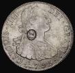 London Coins : A184 : Lot 1578 : Dollar George III Oval Countermark on Bolivia 8 Reales 1795 PTS ESC 131, Bull 1855, Countermark Good...