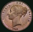 London Coins : A184 : Lot 1818 : Penny 1858 8 over 7 with  the underlying 7 visible to the outside left of the top of the 8 and under...
