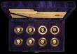 London Coins : A184 : Lot 568 : One Pound 2003-2004 Gold Proof Pattern Collection an 8-coin set in Gold, comprising the Bridge Patte...