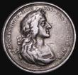 London Coins : A184 : Lot 876 : James II and Mary undated (c.1685) 29mm diameter in silver by G.Bower, Obverse: Bust right, draped, ...