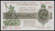 London Coins : A185 : Lot 100 : Ten Shillings Warren Fisher T33 issued 1927 series U/55 246415, Northern Ireland in title, AU desira...