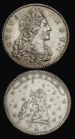 London Coins : A185 : Lot 1034 : Prince James (III) Attempted Invasion of Scotland 1708 (2) the first 38mm diameter in silver, by N. ...