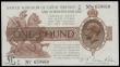 London Coins : A185 : Lot 104 : One Pound Warren Fisher T34 issued 1927 first series S1/64 650860, almost UNC